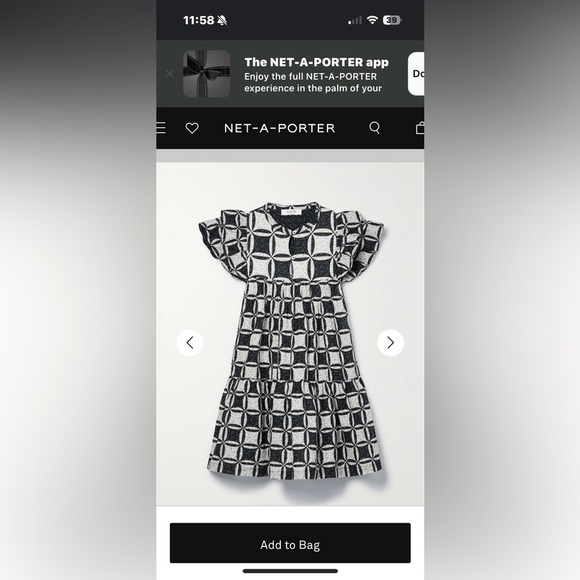 Sea New York Other - Sea New York Black and White A-line Dress with Flutter Sleeves